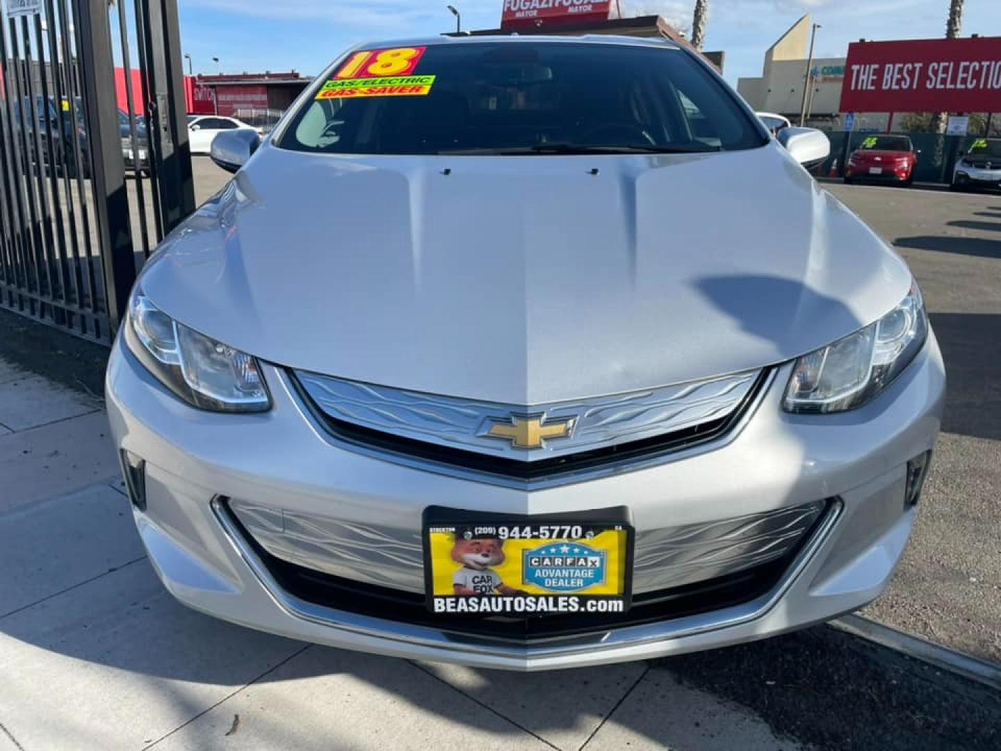 2018 SILVER /BLACK Chevrolet Volt LT (1G1RC6S5XJU) with an 1.5L L4 DOHC 16V engine, CVT transmission, located at 744 E Miner Ave, Stockton, CA, 95202, (209) 944-5770, 37.956863, -121.282082 - PLUS TAXES AND FEES - Photo#1